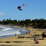 Cabarete beach with kites